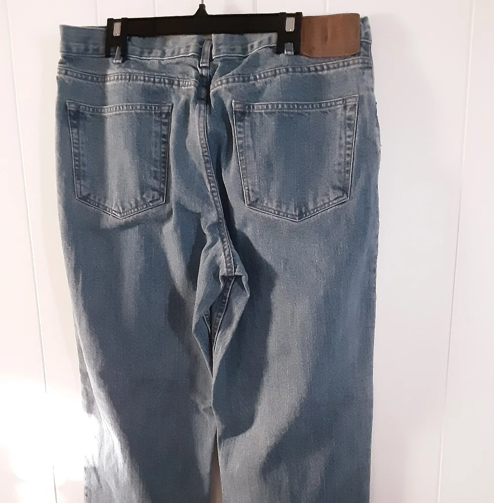 TWO Pair Of Eddie Bauer Classic Blue Denim Jeans - Picture 2 of 15